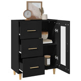 Sideboard with Drawer Black 69,5 x 34 x 90 cm Engineered Wood