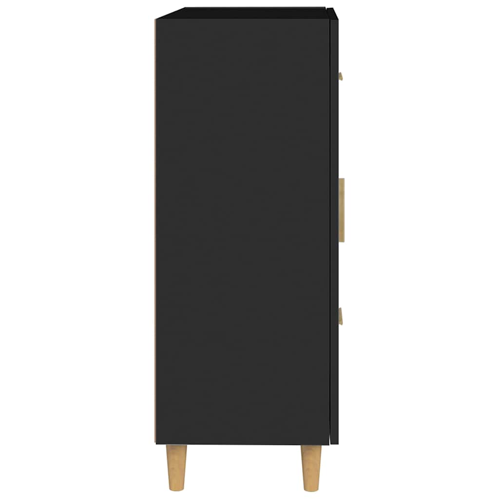 Sideboard with Drawer Black 69,5 x 34 x 90 cm Engineered Wood