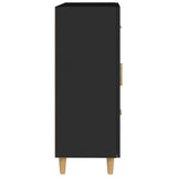 Sideboard with Drawer Black 69,5 x 34 x 90 cm Engineered Wood