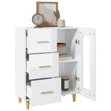Sideboard High Gloss White 69.5x34x90 cm Engineered Wood
