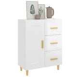 Sideboard High Gloss White 69.5x34x90 cm Engineered Wood - Top-Down View