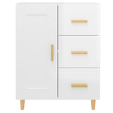 Sideboard High Gloss White 69.5x34x90 cm Engineered Wood - Close-Up Angle