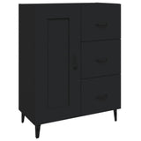 Sideboard Black 69.5x34x90 cm Engineered Wood - Front View