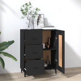 Sideboard Black 69.5x34x90 cm Engineered Wood - Side View