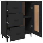 Sideboard Black 69.5x34x90 cm Engineered Wood