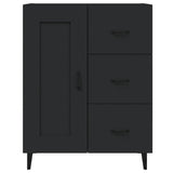 Sideboard Black 69.5x34x90 cm Engineered Wood - Close-Up Angle