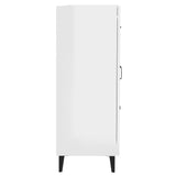 Sideboard High Gloss White 69.5x34x90 cm Engineered Wood - Low Angle