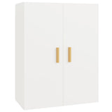 Hanging Wall Cabinet White 69.5x34x90 cm - Front View