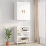 Hanging Wall Cabinet White 69.5x34x90 cm
