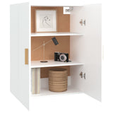 Hanging Wall Cabinet White 69.5x34x90 cm - 45-Degree Angle