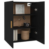 Hanging Wall Cabinet Black 69.5x34x90 cm - 45-Degree Angle
