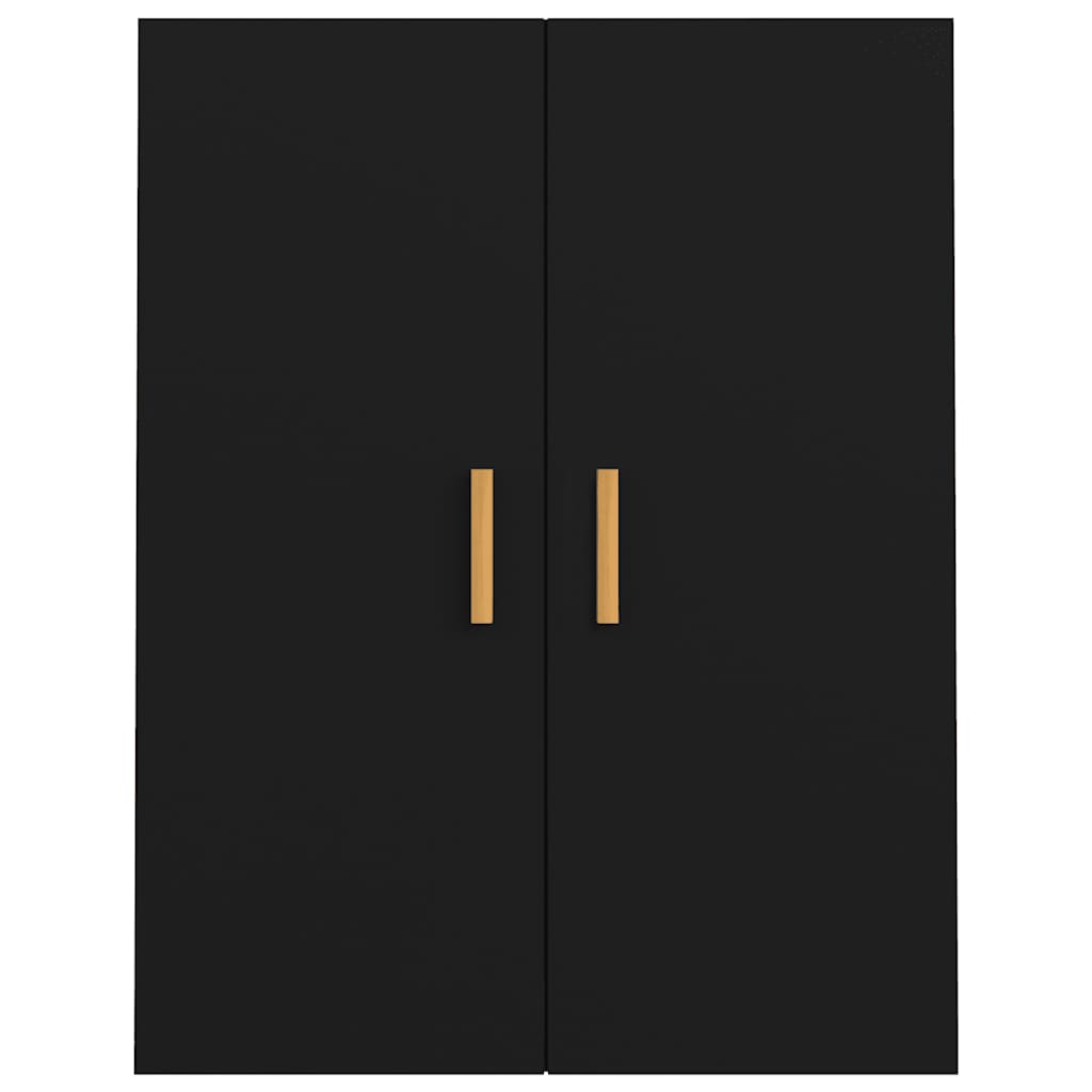 Hanging Wall Cabinet Black 69.5x34x90 cm