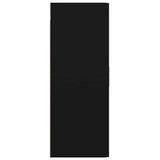 Hanging Wall Cabinet Black 69.5x34x90 cm - Close-Up Angle