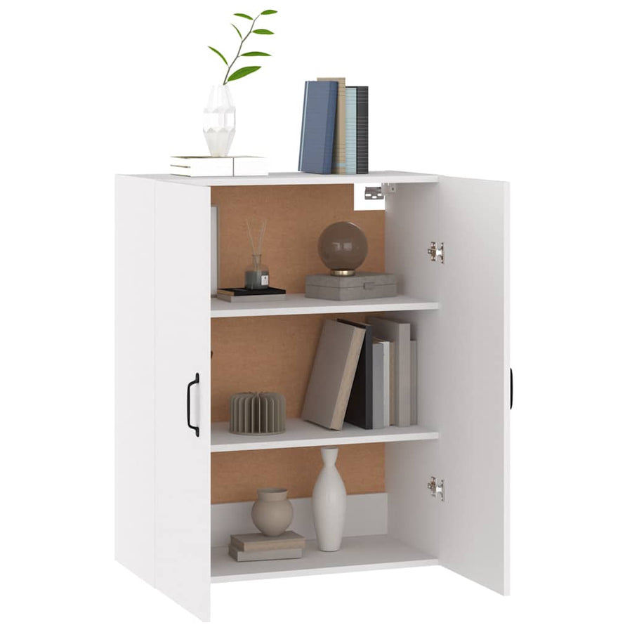 Hanging Cabinet White 69.5x34x90 cm Engineered Wood