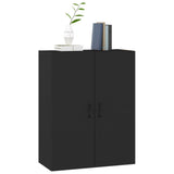 Hanging Cabinet Black 69.5x34x90 cm Engineered Wood