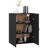 Hanging Cabinet Black 69.5x34x90 cm Engineered Wood - 45-Degree Angle