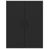 Hanging Cabinet Black 69.5x34x90 cm Engineered Wood - Rear View