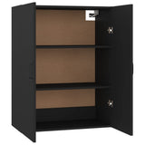 Hanging Cabinet Black 69.5x34x90 cm Engineered Wood