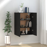 Hanging Cabinet Black 69.5x34x90 cm Engineered Wood