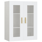 Hanging Wall Cabinet White 69.5x34x90 cm