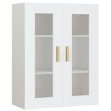 Hanging Wall Cabinet White 69.5x34x90 cm - Front View