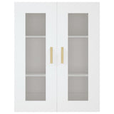 Hanging Wall Cabinet White 69.5x34x90 cm