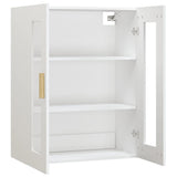 Hanging Wall Cabinet White 69.5x34x90 cm - 45-Degree Angle