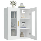 Hanging Wall Cabinet White 69.5x34x90 cm - Close-Up Angle