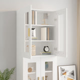 Hanging Wall Cabinet White 69.5x34x90 cm - Low Angle