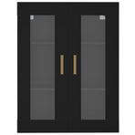 Hanging Wall Cabinet Black 69.5x34x90 cm