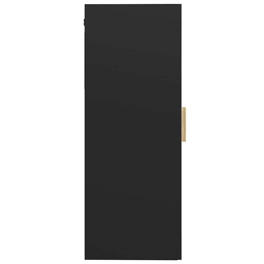 Hanging Wall Cabinet Black 69.5x34x90 cm