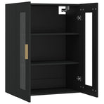 Hanging Wall Cabinet Black 69.5x34x90 cm
