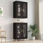 Hanging Wall Cabinet Black 69.5x34x90 cm