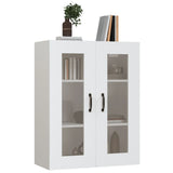 Hanging Wall Cabinet White 69.5x34x90 cm - Rear View