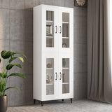Hanging Wall Cabinet White 69.5x34x90 cm - Low Angle