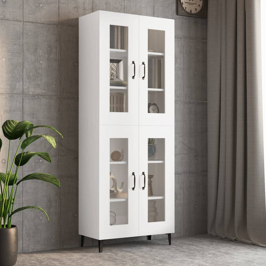 Hanging Wall Cabinet White 69.5x34x90 cm
