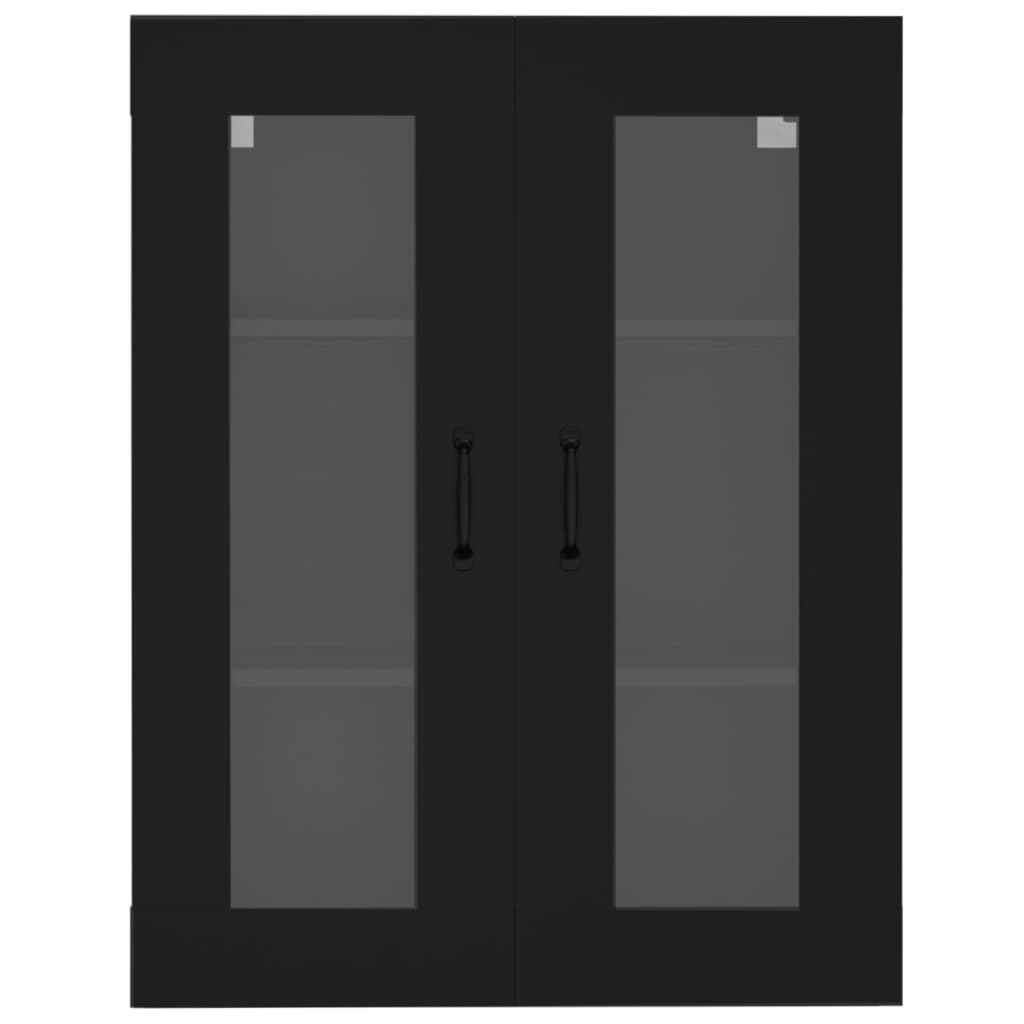 Hanging Wall Cabinet Black 69.5x34x90 cm