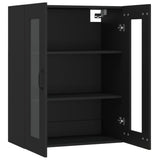 Hanging Wall Cabinet Black 69.5x34x90 cm