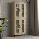 Hanging Wall Cabinet Sonoma Oak 69.5x34x90 cm - Rear View