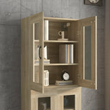 Hanging Wall Cabinet Sonoma Oak 69.5x34x90 cm - Close-Up Angle