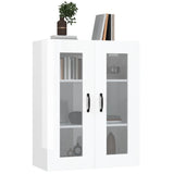 Hanging Wall Cabinet High Gloss White 69.5x34x90 cm
