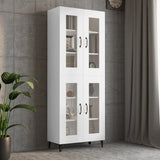 Hanging Wall Cabinet High Gloss White 69.5x34x90 cm