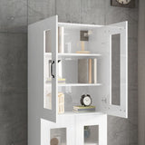 Hanging Wall Cabinet High Gloss White 69.5x34x90 cm