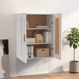 Wall Cabinet White 69.5x32.5x90 cm Engineered Wood - Side View