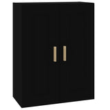 Wall Cabinet Black 69.5x32.5x90 cm Engineered Wood - Front View