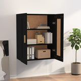 Wall Cabinet Black 69.5x32.5x90 cm Engineered Wood - Side View