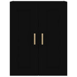 Wall Cabinet Black 69.5x32.5x90 cm Engineered Wood - 45-Degree Angle