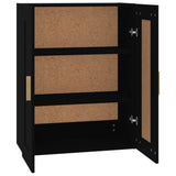 Wall Cabinet Black 69.5x32.5x90 cm Engineered Wood - Rear View
