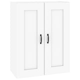 Hanging Wall Cabinet White 69.5x32.5x90 cm - Front View