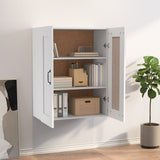Hanging Wall Cabinet White 69.5x32.5x90 cm - Side View